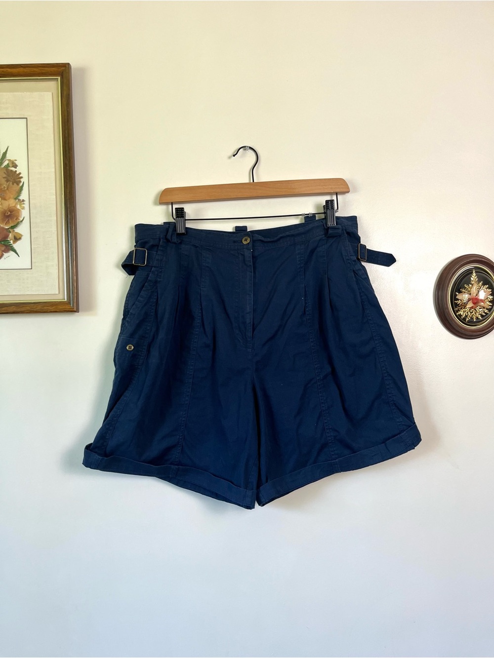 Y2K Together Navy Adjustable 100% Cotton Shorts